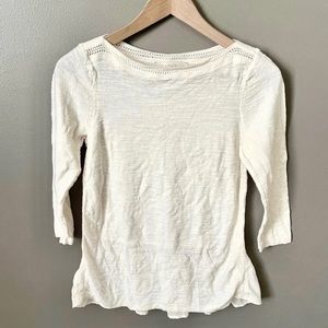 BOGO FREE!! Womens loft ivory long sleeve top